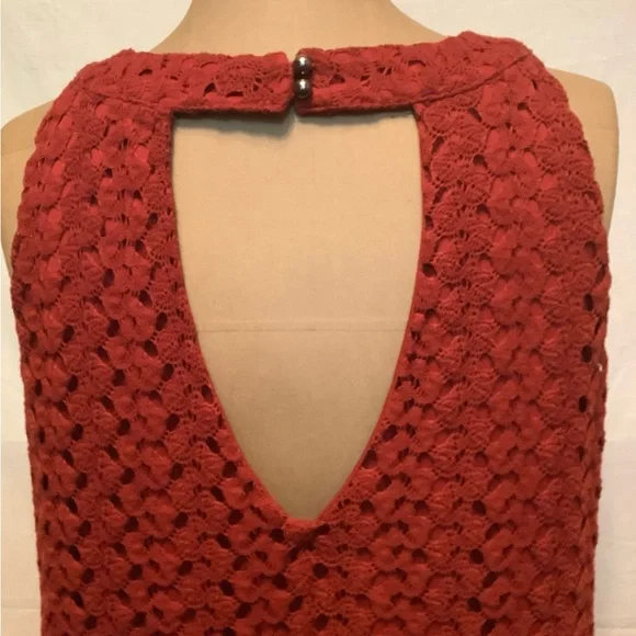 Roxberi Textured Rust Cute Dress with Liner - Picture 5 of 7